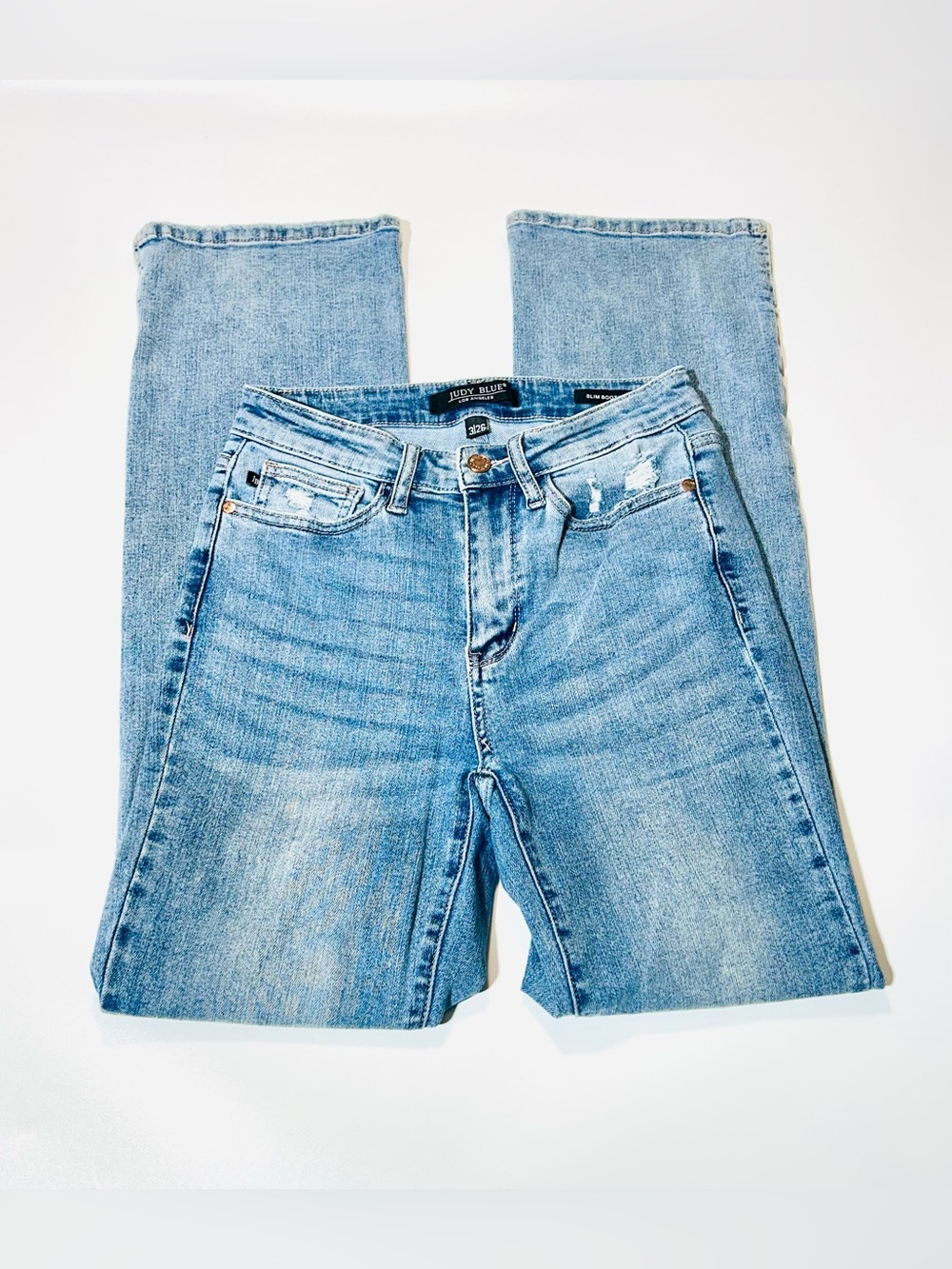 Judy Blue jeans Slim Bootcut jeans stretchy split ankle women size 26